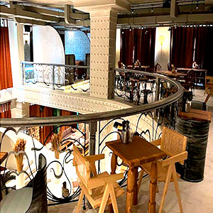 Наливной пол для ресторана с открытой кухней Наливной пол для ресторана с открытой кухней