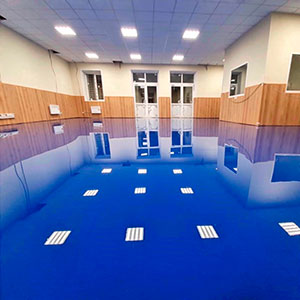 Наливной пол для проходной на предприятии Наливной пол для проходной на предприятии